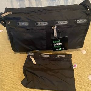 LeSportsac crossbody black bag, NWT